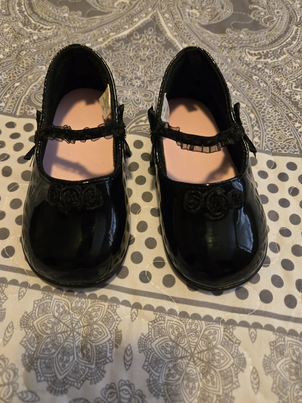 Kids Black Patent Mary Jane Dress Shoes Size 3